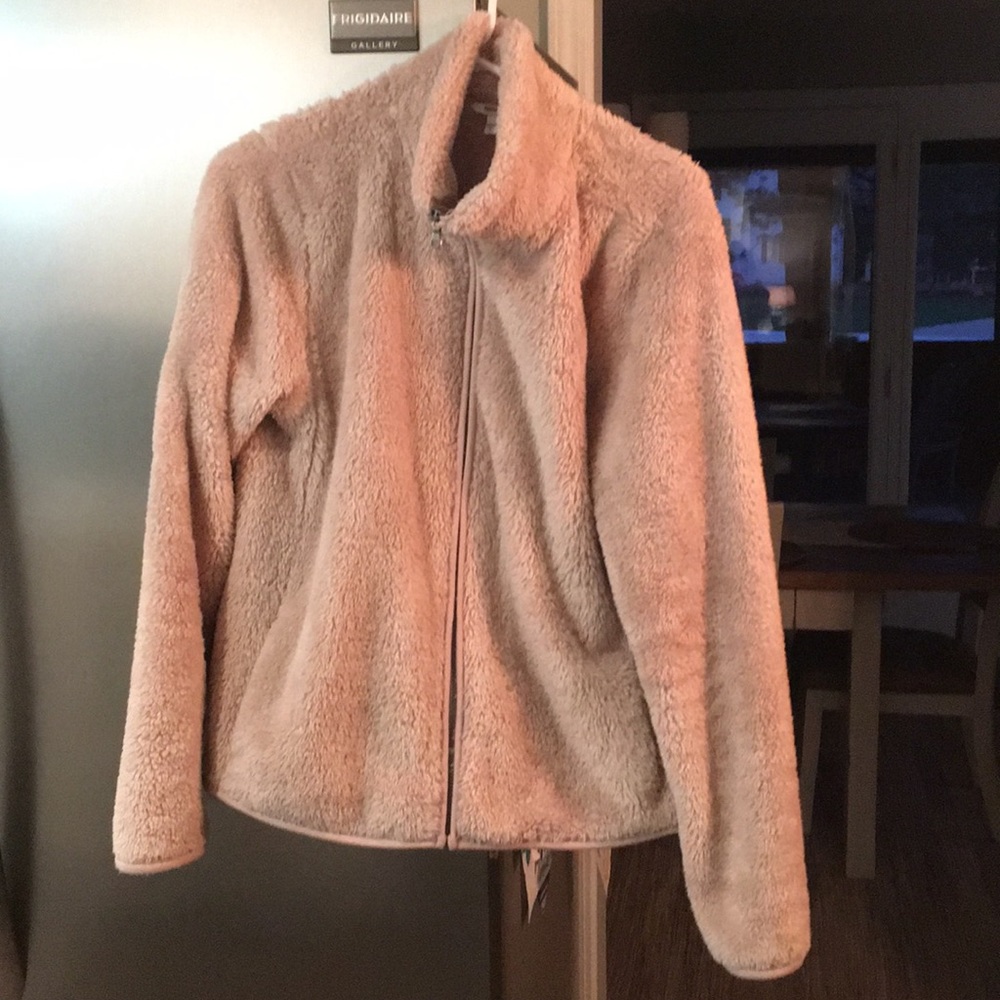 Pale pink fuzzy jacket